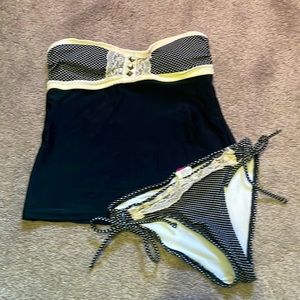 Tankini tube top bikini OPI size S (3-5) *last chance b4 donating*